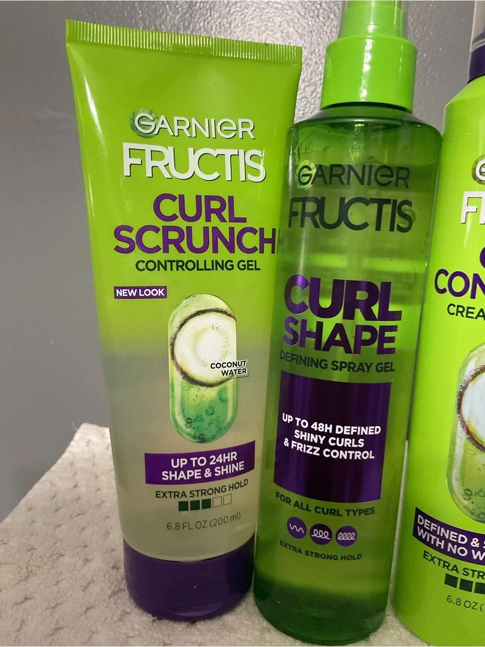 Garnier Fructis Curl Care Trio - Gel, Spray Gel and Mousse